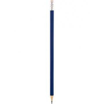 Олівець простий під лого, заточений круглий, з ластиком, синій 104284-04-0113 фото