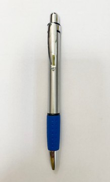 Авторучка металева LINDSAY з кольоровою гумовою вставкою, синя 12672-20-REA фото