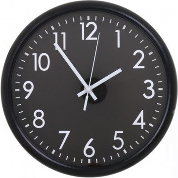 Настінний годинник класичний Basic 28 см , чорний 21449 фото