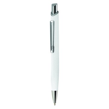 Ручка кулькова металева Prestige KOBI LUX з прорезиненим покриттям біла KLX07-0104 фото