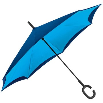 Зонт-трость с обратным складыванием 40476, голубой 40476-24          фото
