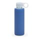 Пляшка спортивна 380 мл скло, в силіконовому чохлі, з гвинтовою кришкою 94668, синя 94668.04-HI фото 1