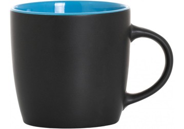 Чашка керамічна Economix Promo BLACK PRINCE 350мл, чорно-блакитна E98314-11 фото