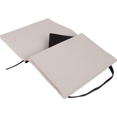 Книга записна Axent Partner Soft L, 190x250 мм, 96 аркушів, клітинка, гнучка обкладинка, чорна 8615-01-A фото