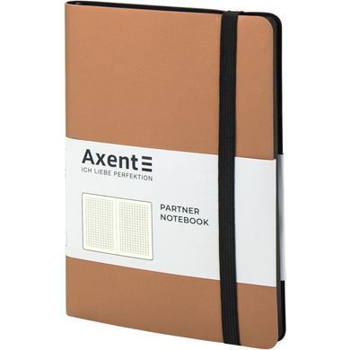 Книга записная Partner Soft В6, 125x195 мм, 96 листов, клетка, гибкая обложка, золотая 8206-35-A фото