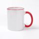 Чашка сублимационная Евроцилиндр Color Rim Handle Mug 330 мл, красная 211321 фото