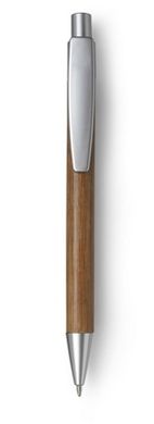 Авторучка бамбуковая под лого с серебряным клипом, кнопкой и носиком V1410 V1410-32-AXL фото