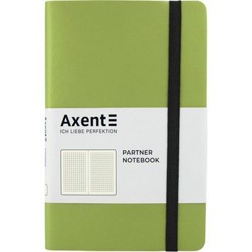Книга записна Partner В6, 125х195, 96 аркушів, клітинка, гнучка обкладинка, салатова 8206-09-A фото