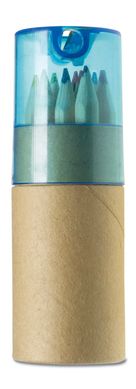 Олівці кольорові 12 шт міні в тубусі з чинкою синьою V6133-11-AXL фото