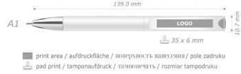 Авторучка пластиковая Viva Pens Ines Solid, розовая INE10-0104 фото