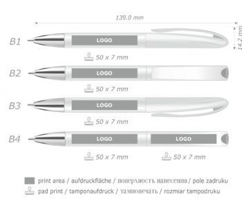 Авторучка пластиковая Viva Pens Ines Solid, розовая INE10-0104 фото