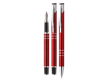 Набор VENO STYLE (авторучка + перьевая ручка) металлические без/футляра, красный VS03-1605 фото