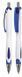 Авторучка пластикова Viva Pens VIKI White, синя VIW01-0104 фото 1