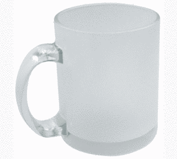 Чашка стеклянная для сублимации Матовая прозрачная, 300 мл, Прозрачный