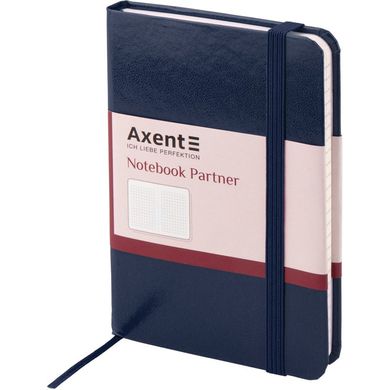 Книга записна А6 Axent Partner 8301, 96 аркушів, клітинка, тверда обкладинка