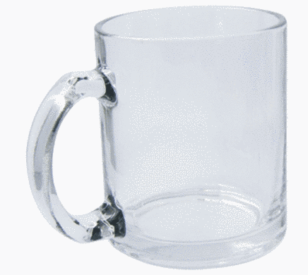 Чашка скляна для сублімації Кришталево прозора, 300 мл 210002 фото