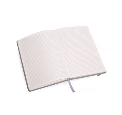 Записна книжка А5, клітинка, тверда обкладинка Soft сіра 1291-10 фото