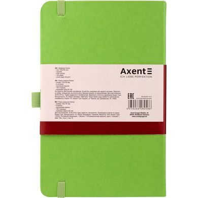Книга записная Axent Partner В6, 125x195 мм, 96 листов, клетка, твердая обложка, салатовая 8201-04-A фото