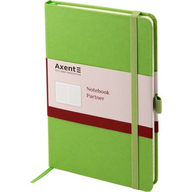 Книга записная Axent Partner В6, 125x195 мм, 96 листов, клетка, твердая обложка, салатовая 8201-04-A фото