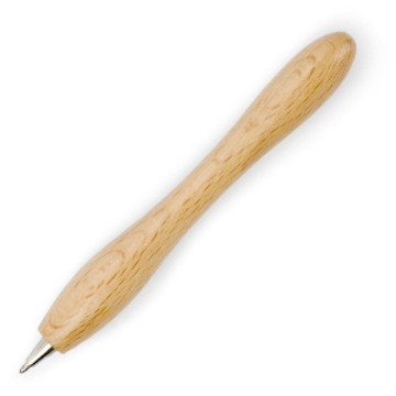 Эко-ручка шариковая деревянная с прозрачным колпачком