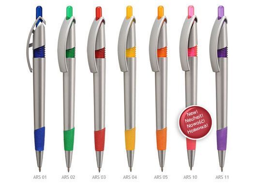 Авторучка пластикова Viva Pens Arte Silver, рожева ARS10-0104 фото