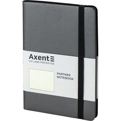 Книга записная Axent Partner Soft В6, 125х195мм, 96 листов, точка, гибкая обложка, серая 8310-15-A фото